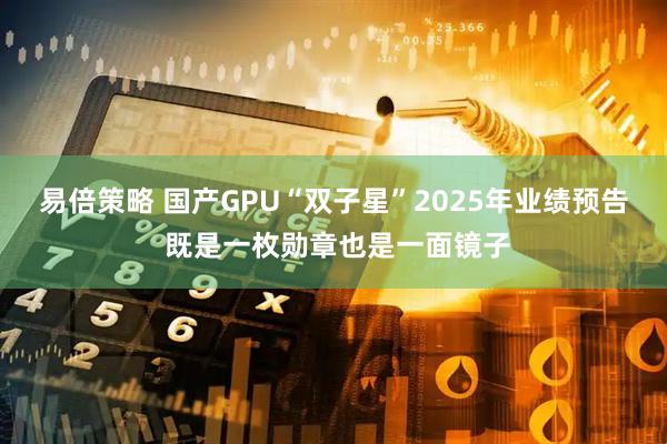 易倍策略 国产GPU“双子星”2025年业绩预告 既是一枚勋章也是一面镜子