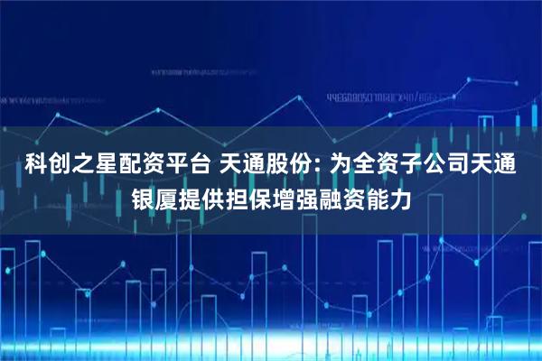 科创之星配资平台 天通股份: 为全资子公司天通银厦提供担保增强融资能力